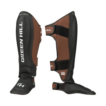 Защита голень-стопа Green Hill Force 3D KK чёрно-коричневая CNSGK-980 в магазине Спорт - Пермь