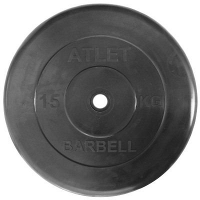 Диск обрезиненный MB Barbell "Atlet", вес 15 кг в Магазине Спорт - Пермь