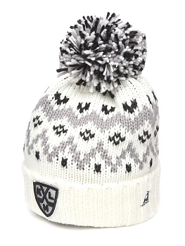 Шапка Atributika&Club КХЛ 12038, белая, размер 55-58
