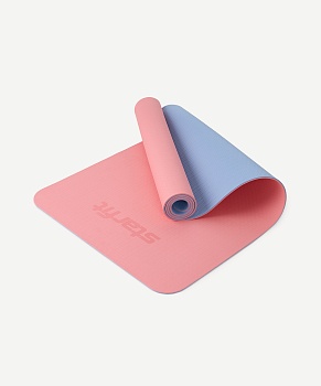 Коврик для йоги и фитнеса, ТПЭ, 183x61x0,6 см StarFit FM-201 розовый\голубой в Магазине Спорт - Пермь