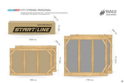Теннисный стол антивандальный Start Line City Strong Personal Outdoor, всепогодный, цвет графит/черный