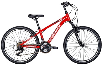 Велосипед FOXX AZTEC 24", 18 скоростей, (рама 14), красный