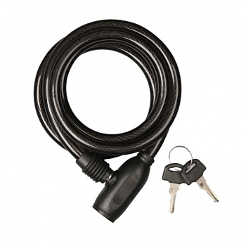 Замок велосипедный с ключом GOLDEN KEY (GK102.103), 10х1200 мм