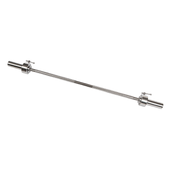 Гриф для штанги MB BARBELL длиной 1250мм, d=50, хром, с ломающимся стопором, нагрузка до 150кг, вес 12,5кг в Магазине Спорт - Пермь