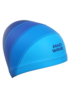 Шапочка для плавания Mad Wave LONG HAIR Adult Lycra M0521 01 0 08W, цвет синий в магазине Спорт - Пермь