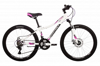 Велосипед NOVATRACK KATRINA TY200, (24AHD.KATRINA.10WT4), 24", 21 скорость, (рама 10), белый