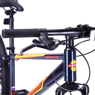 Велосипед COMIRON BRAVE 2.0, 26", 10 скоростей (15 рама), синий/красный в Магазине Спорт - Пермь