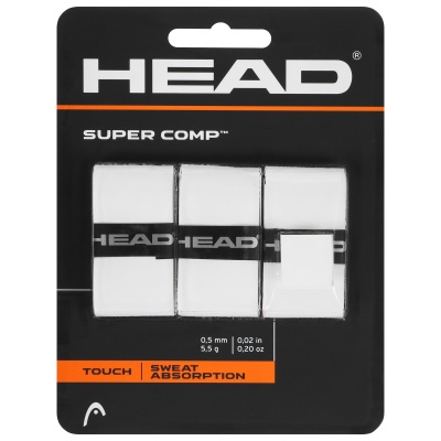 Овергрип HEAD Super Comp 285088WH, впитывающий, 3 штуки, белый
