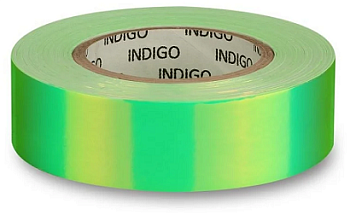 Обмотка для обруча на подкладке INDIGO IN391 RAINBOW, 20мм х14м, зелено-желто-лимонная
